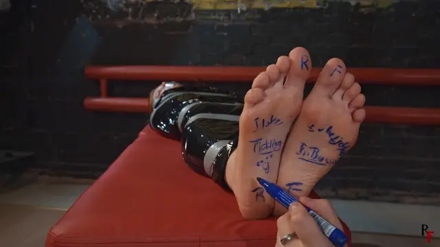Russian Fetish Astrid Tastes Foot Tickling